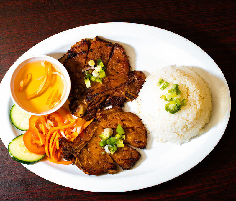 5. Lemongrass Pork Chop Rice Platter